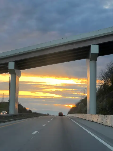 Chasing horizons under a sky of fire.